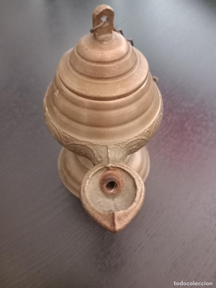 Antig&uuml;edades: L&aacute;mpara de aceite antigua - Foto 3