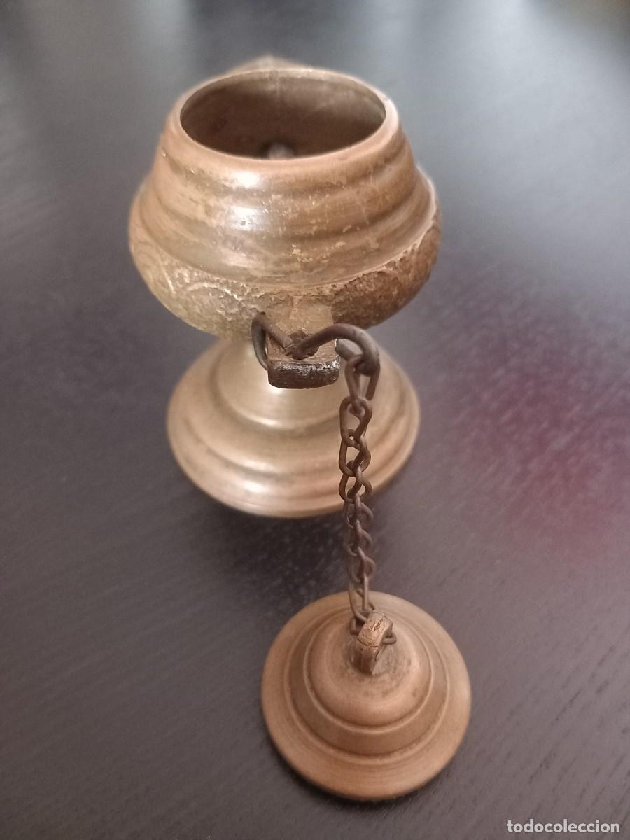 Antig&uuml;edades: L&aacute;mpara de aceite antigua - Foto 5