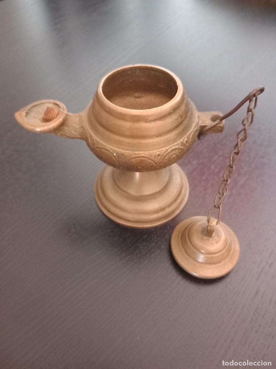 Antig&uuml;edades: L&aacute;mpara de aceite antigua - Foto 6