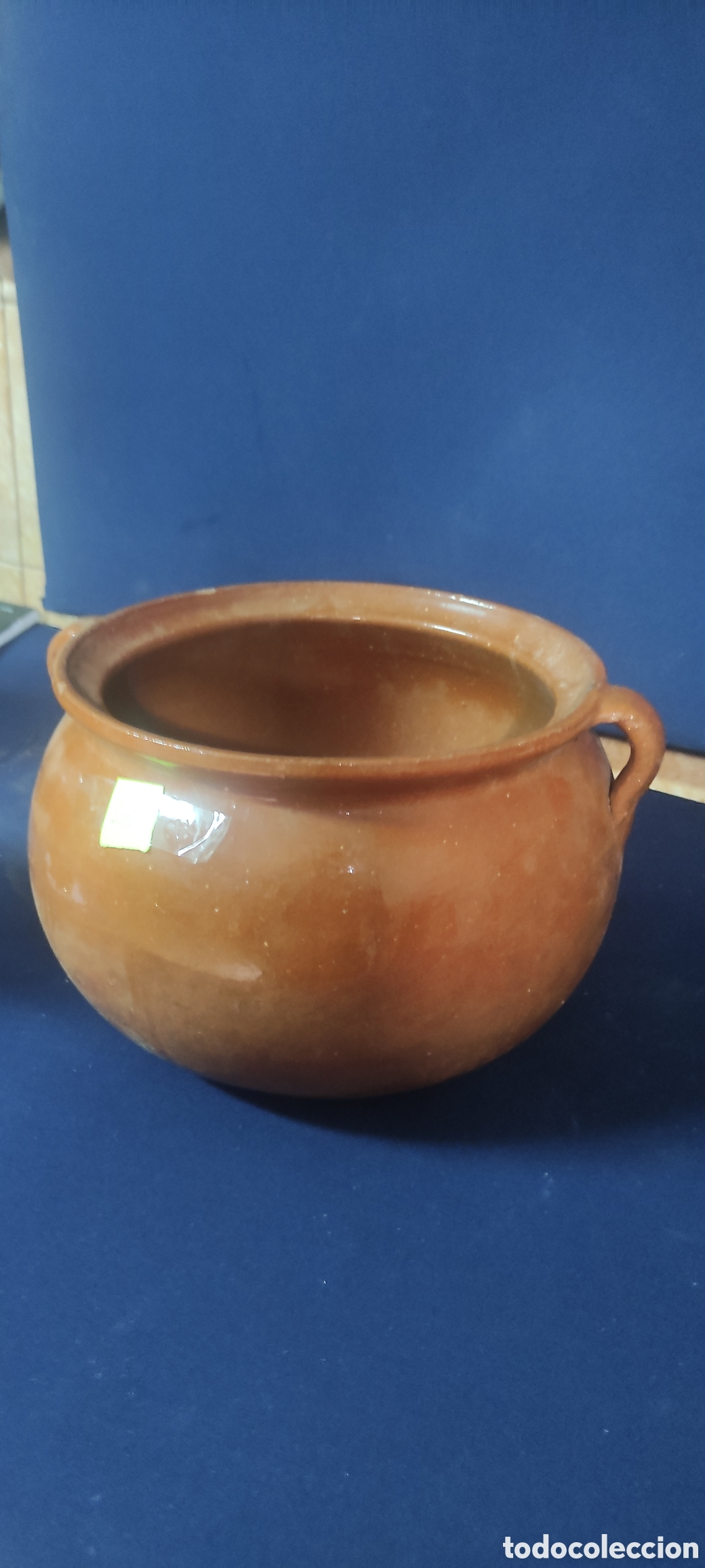 Antig&uuml;edades: ANTIGUA OLLA DE BARRO VIDRIADA - Foto 2