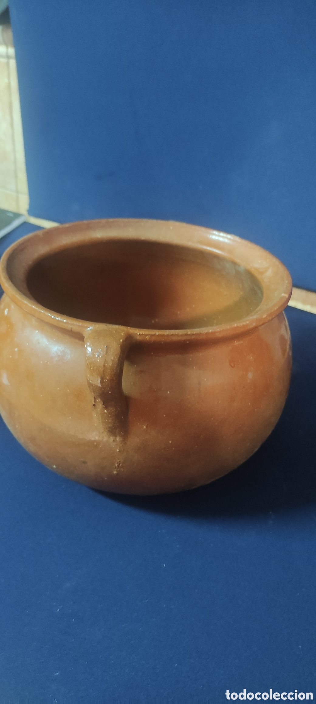 Antig&uuml;edades: ANTIGUA OLLA DE BARRO VIDRIADA - Foto 4