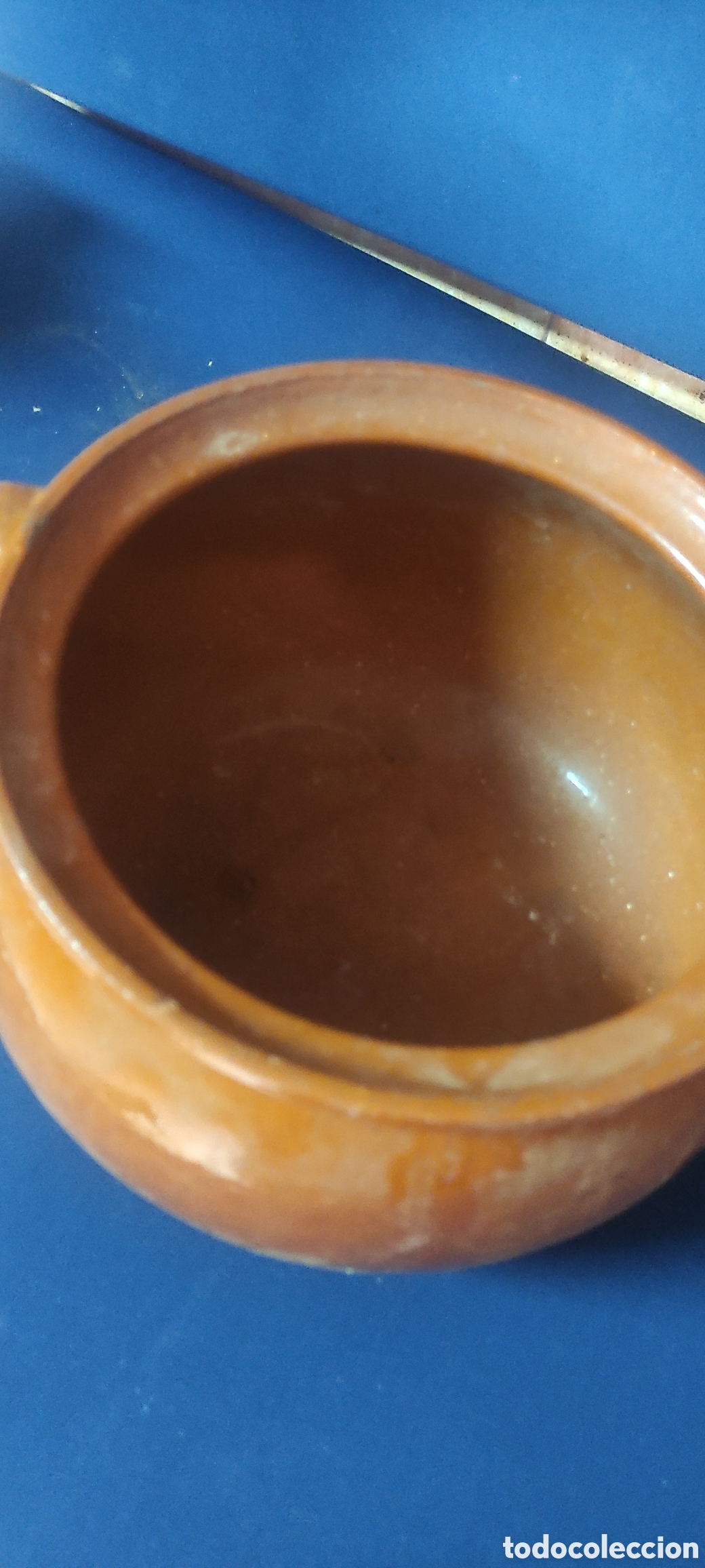 Antig&uuml;edades: ANTIGUA OLLA DE BARRO VIDRIADA - Foto 5