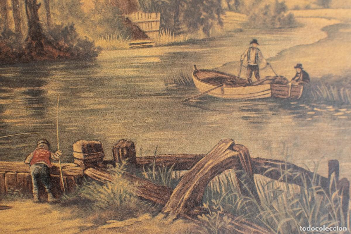 Antig&uuml;edades: Azulejo antiguo pintado - Enmarcado - Foto 4