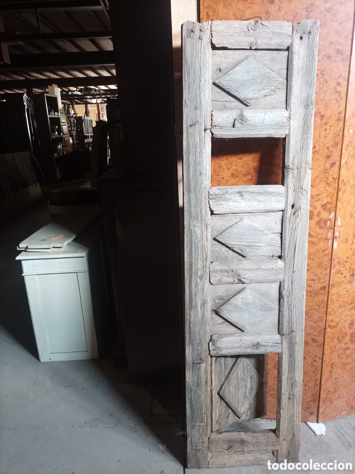 Antig&uuml;edades: Puerta antigua de balc&oacute;n con cuarterones - Foto 1