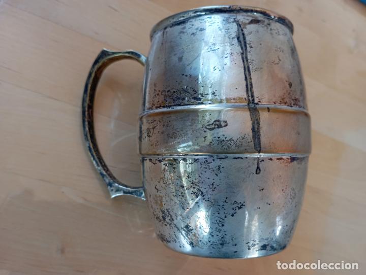 Antig&uuml;edades: jarra en metal plateado silverplated. - Foto 1