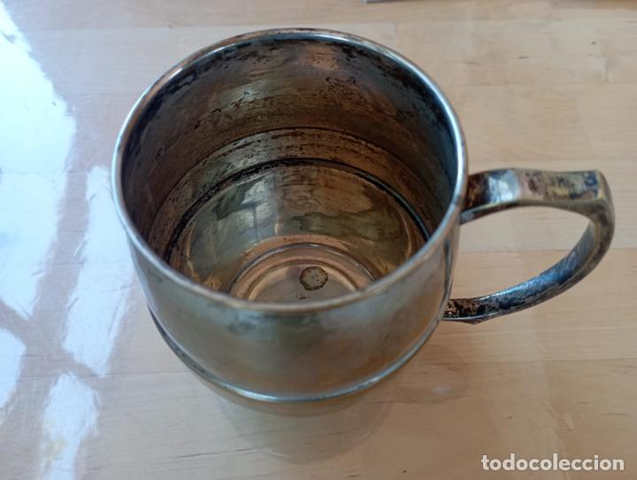Antig&uuml;edades: jarra en metal plateado silverplated. - Foto 3