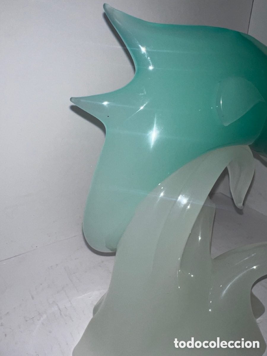 Antig&uuml;edades: Delf&iacute;n en Cristal de tonalidades azules - Foto 4