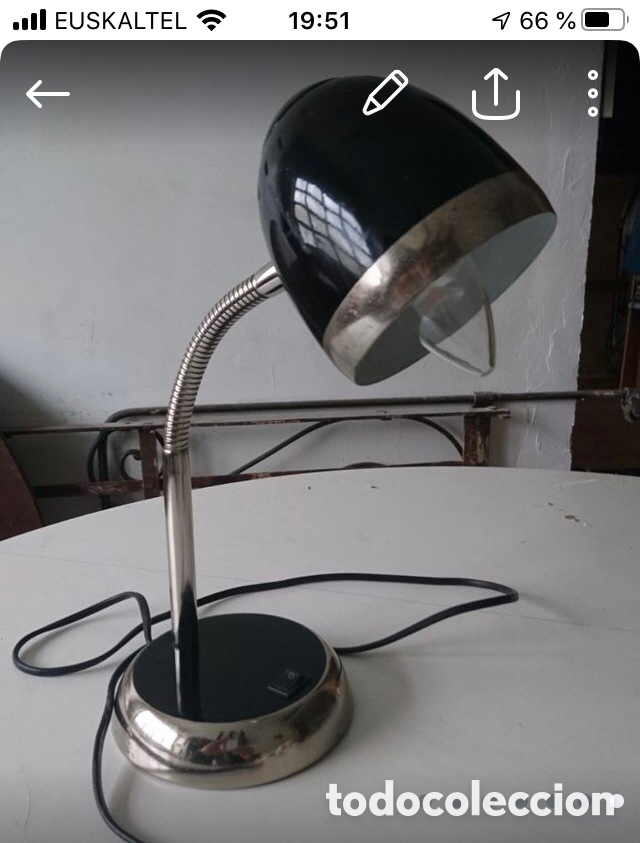 Antig&uuml;edades: L&aacute;mpara antigua original de mesa - Foto 4
