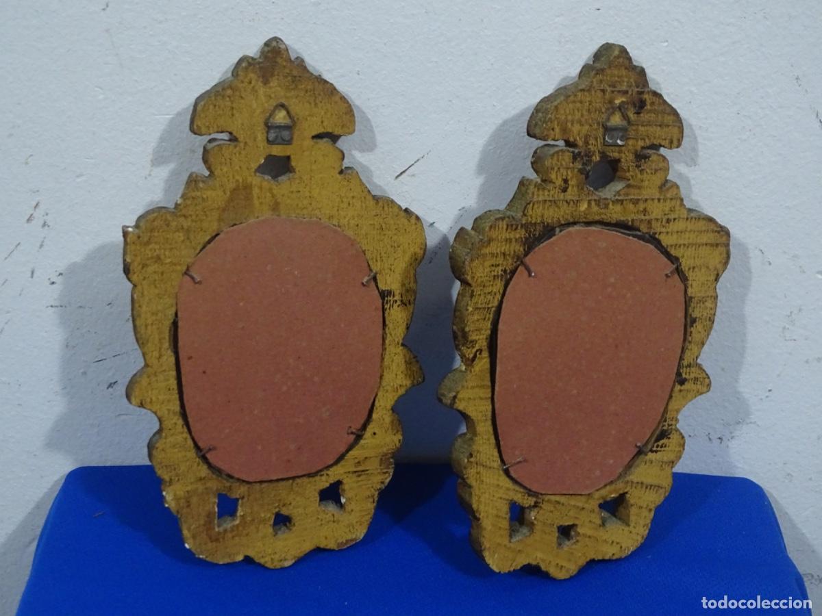 Antig&uuml;edades: 2 CORNUCOPIA ESPEJO EN MADERA. - Foto 6