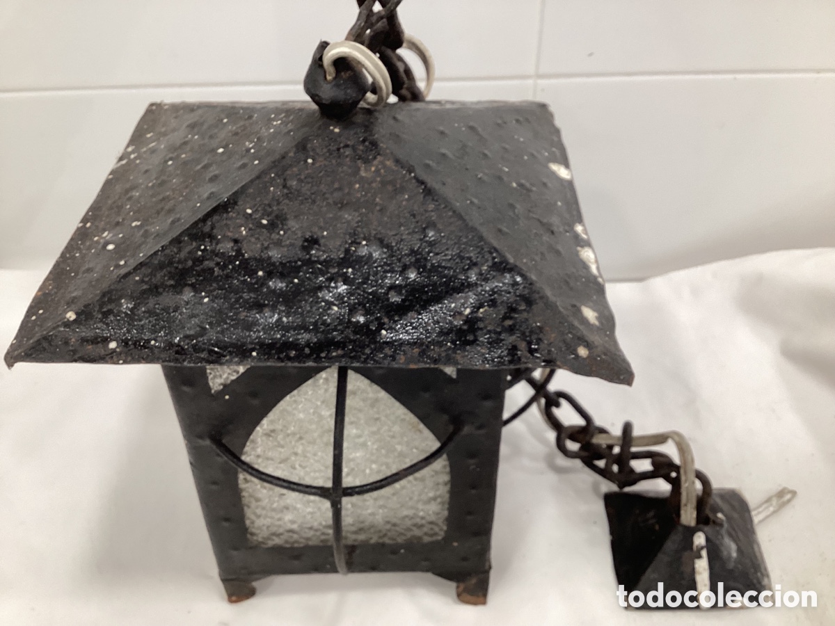 Antig&uuml;edades: Antiguo farol de hierro. - Foto 2