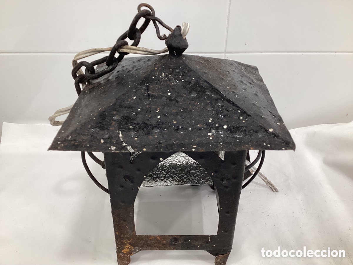 Antig&uuml;edades: Antiguo farol de hierro. - Foto 4