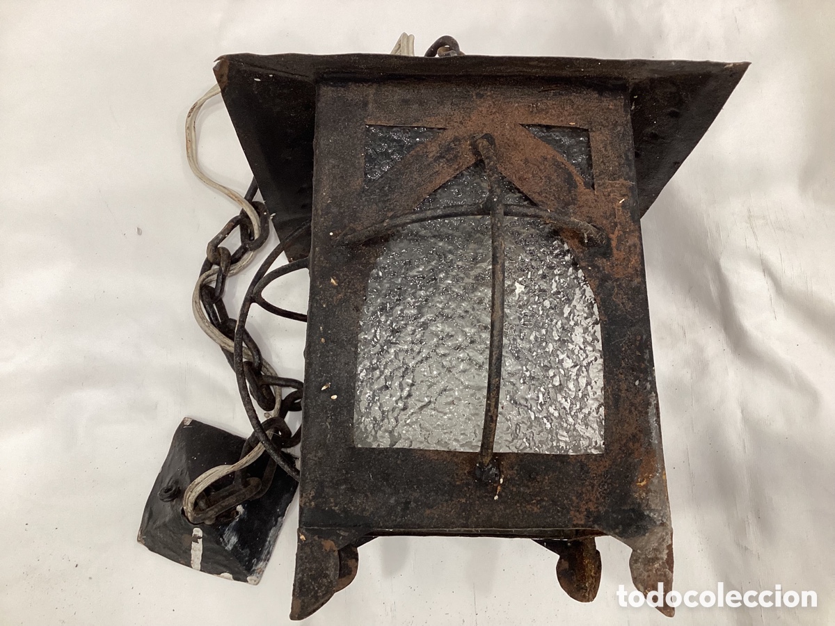 Antig&uuml;edades: Antiguo farol de hierro. - Foto 5