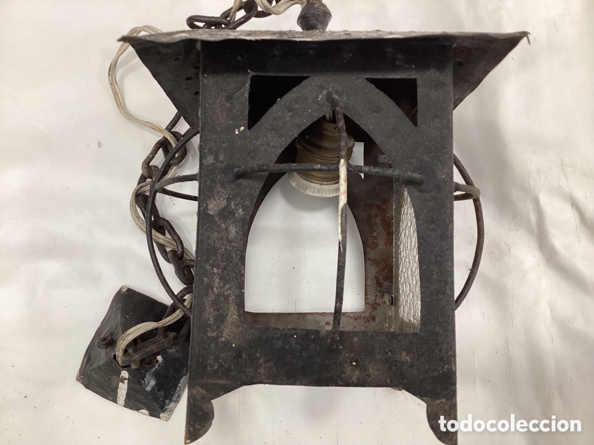 Antig&uuml;edades: Antiguo farol de hierro. - Foto 6