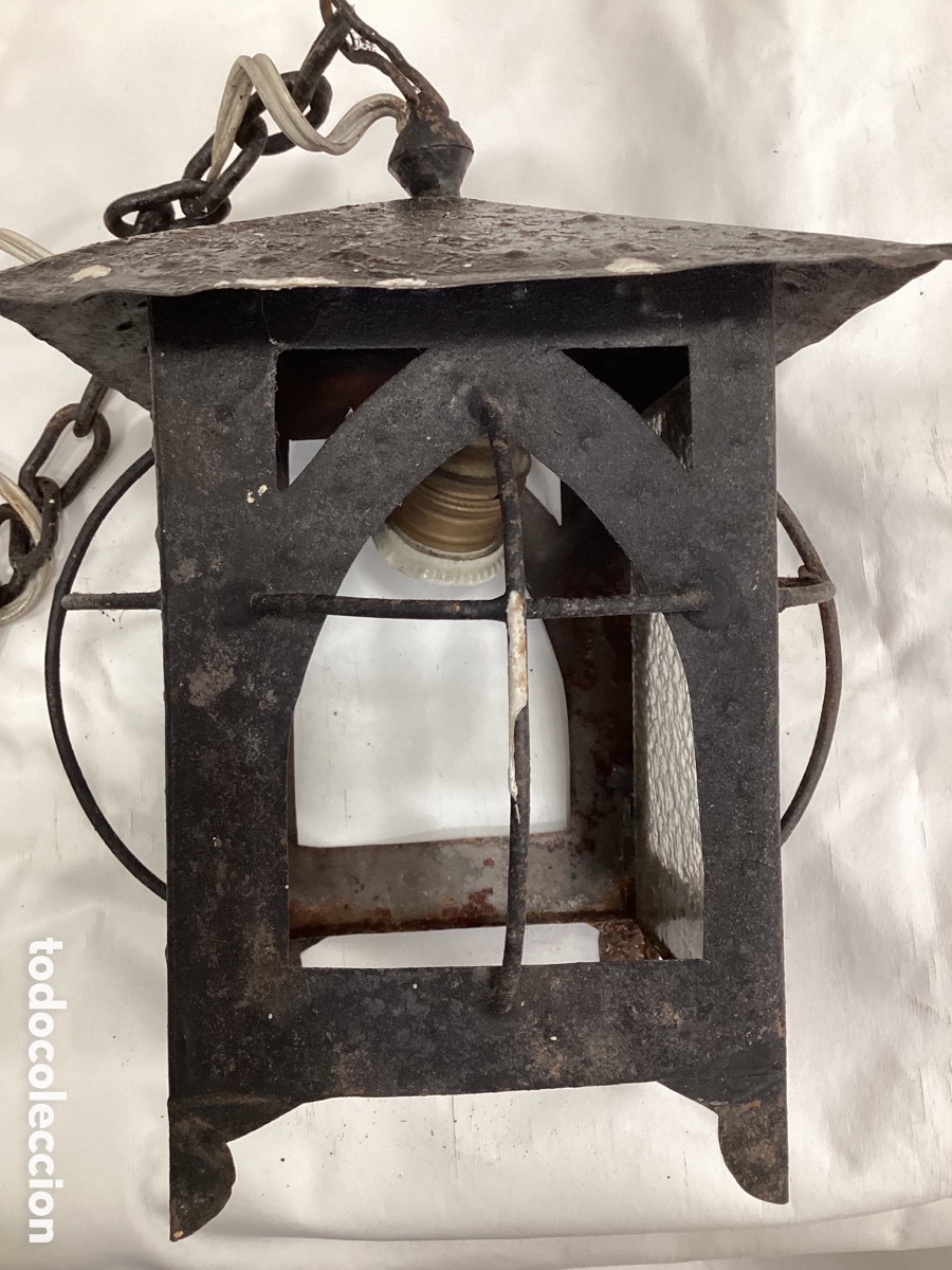 Antig&uuml;edades: Antiguo farol de hierro. - Foto 7