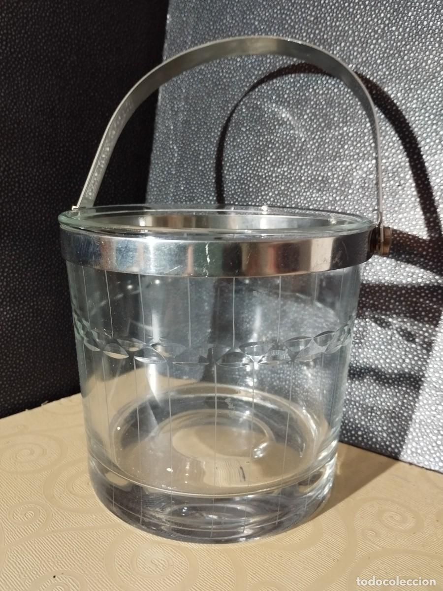 Antig&uuml;edades: Cubitera de cristal,tallado - Foto 3