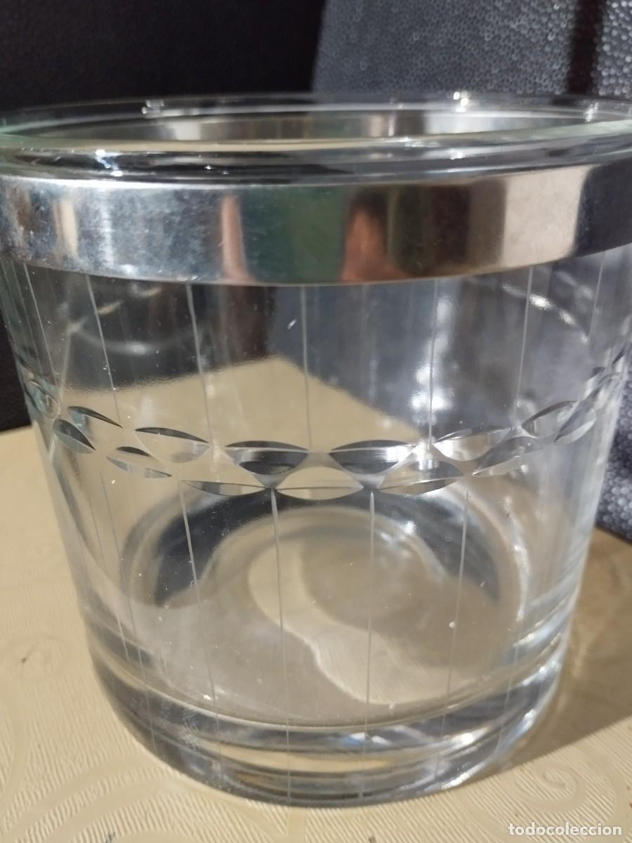 Antig&uuml;edades: Cubitera de cristal,tallado - Foto 5