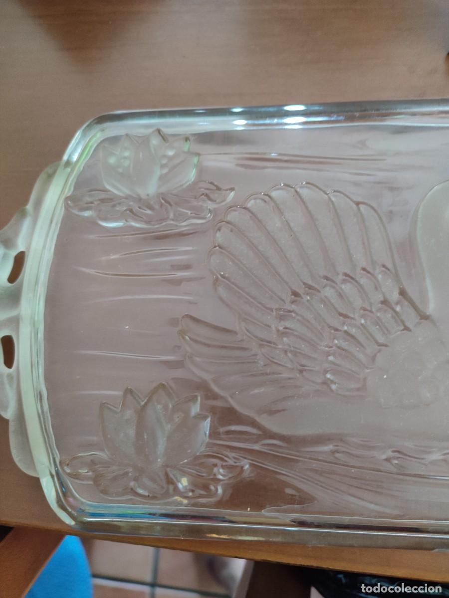 Antig&uuml;edades: Bandeja de cristal tallado - Foto 2