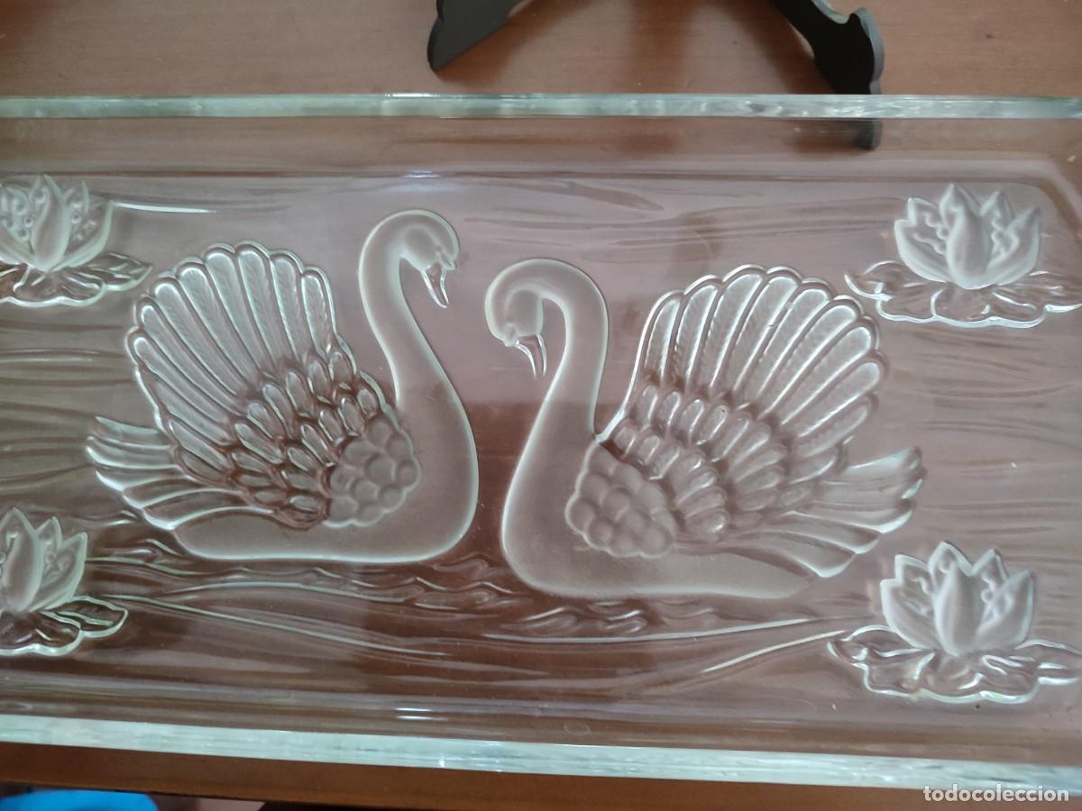Antig&uuml;edades: Bandeja de cristal tallado - Foto 3