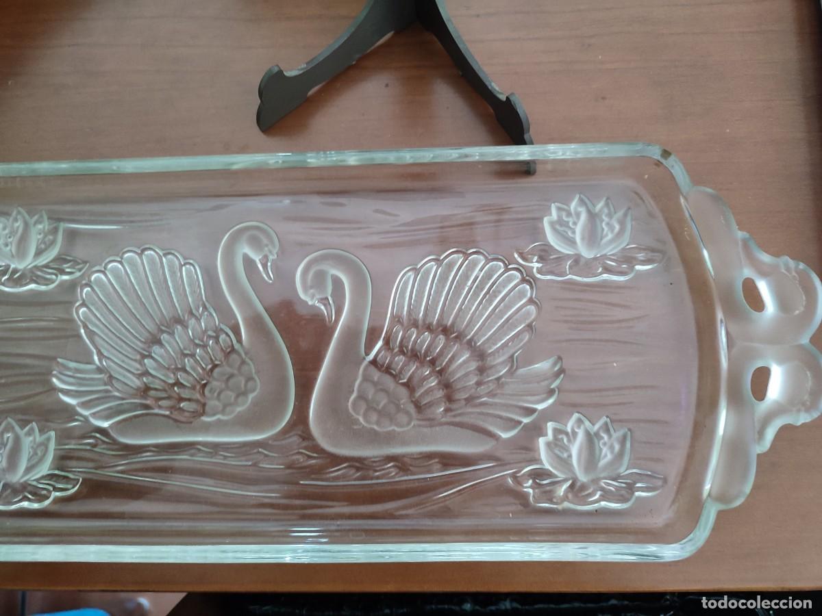 Antig&uuml;edades: Bandeja de cristal tallado - Foto 4
