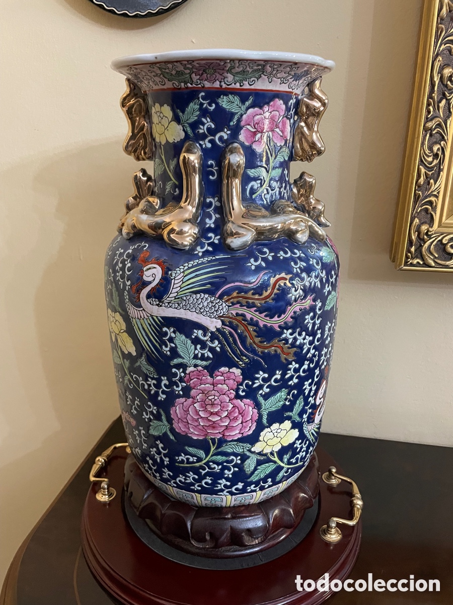 precioso jarron chino de ceramica - medida 32 c - Compra venta en  todocoleccion