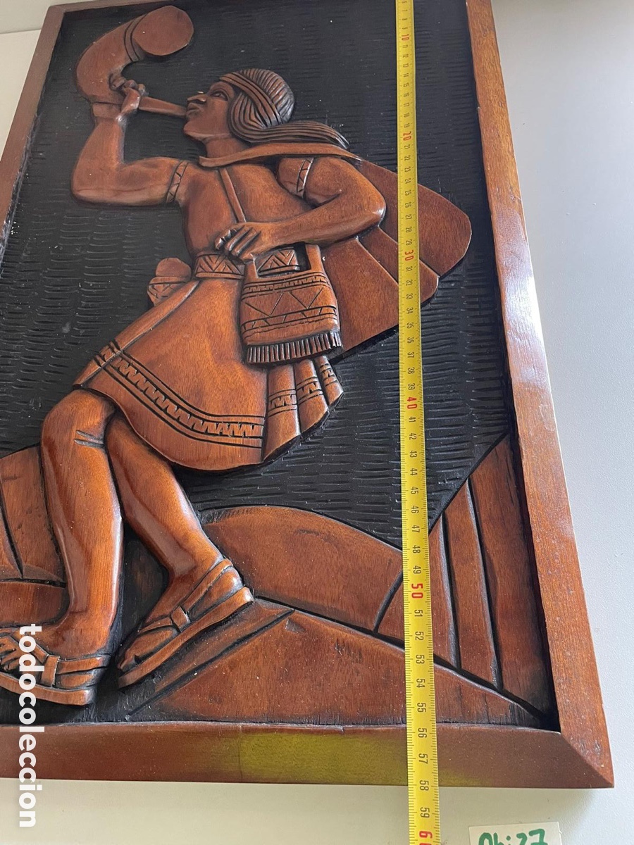 Antig&uuml;edades: Cuadro de madera tallada - Foto 3