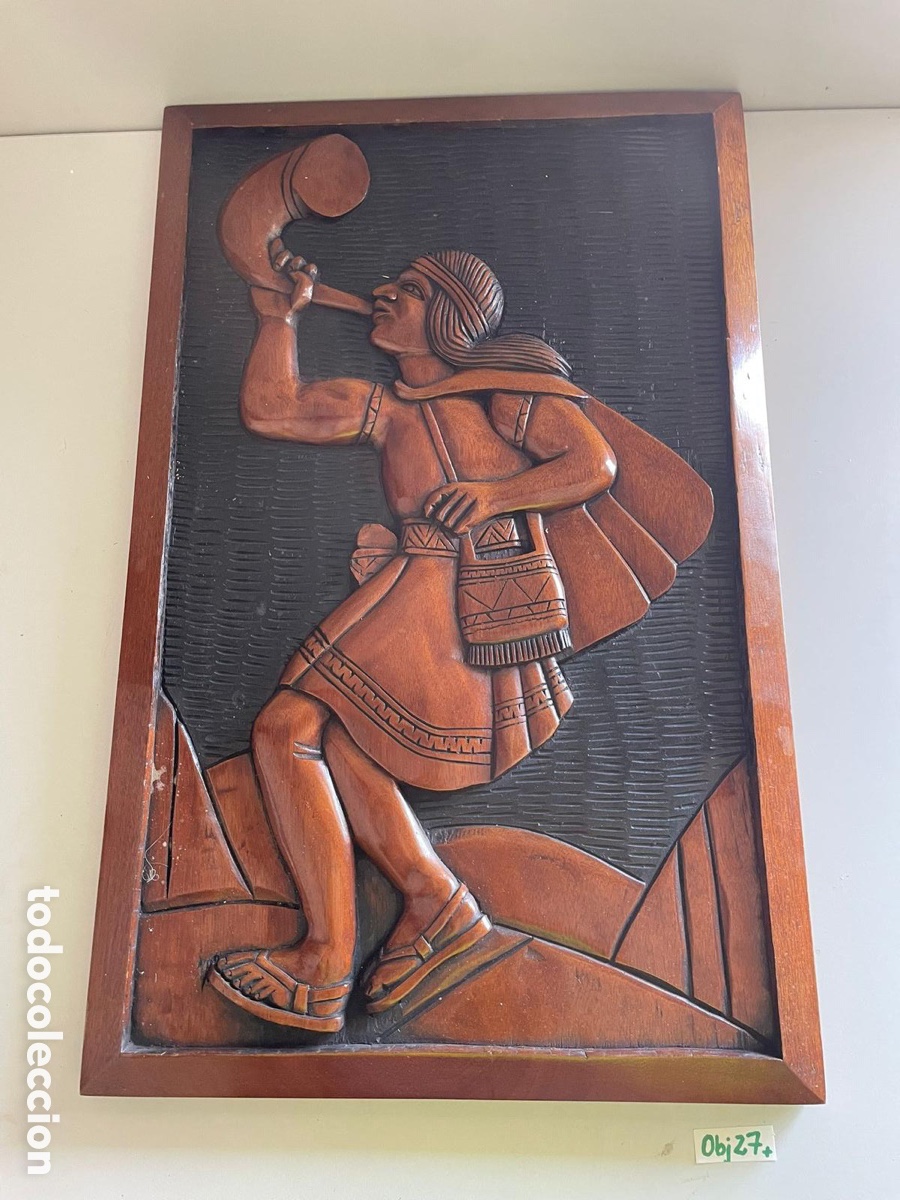 Antig&uuml;edades: Cuadro de madera tallada - Foto 1