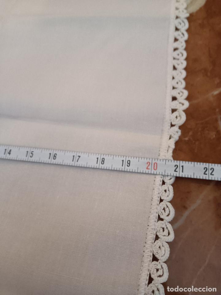 Antig&uuml;edades: Antiguo pa&ntilde;uelo de algod&oacute;n blanco de se&ntilde;ora puntilla fina de ganchillo rectangular - Foto 7