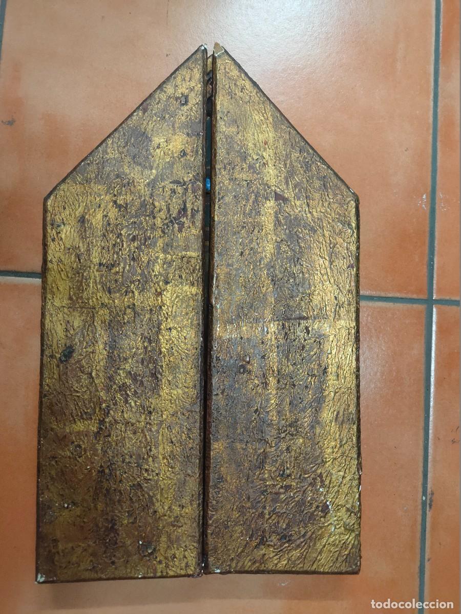 Antig&uuml;edades: Antiguo triptico Virgen Vladimir. Icono. - Foto 8