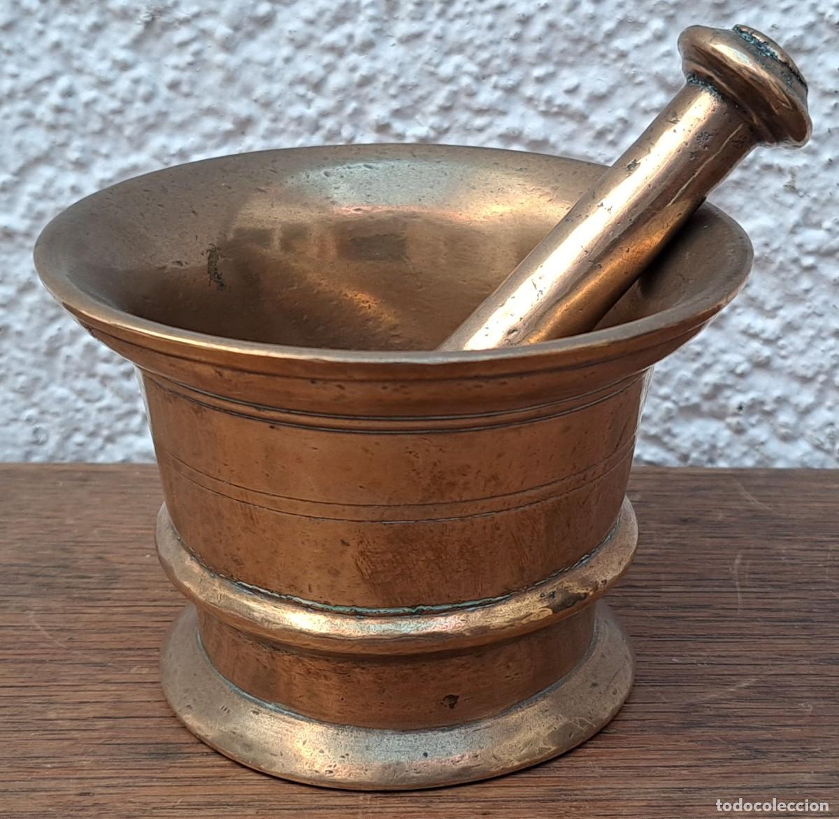 Antig&uuml;edades: Antiguo mortero de bronce, siglo XIX - Foto 1