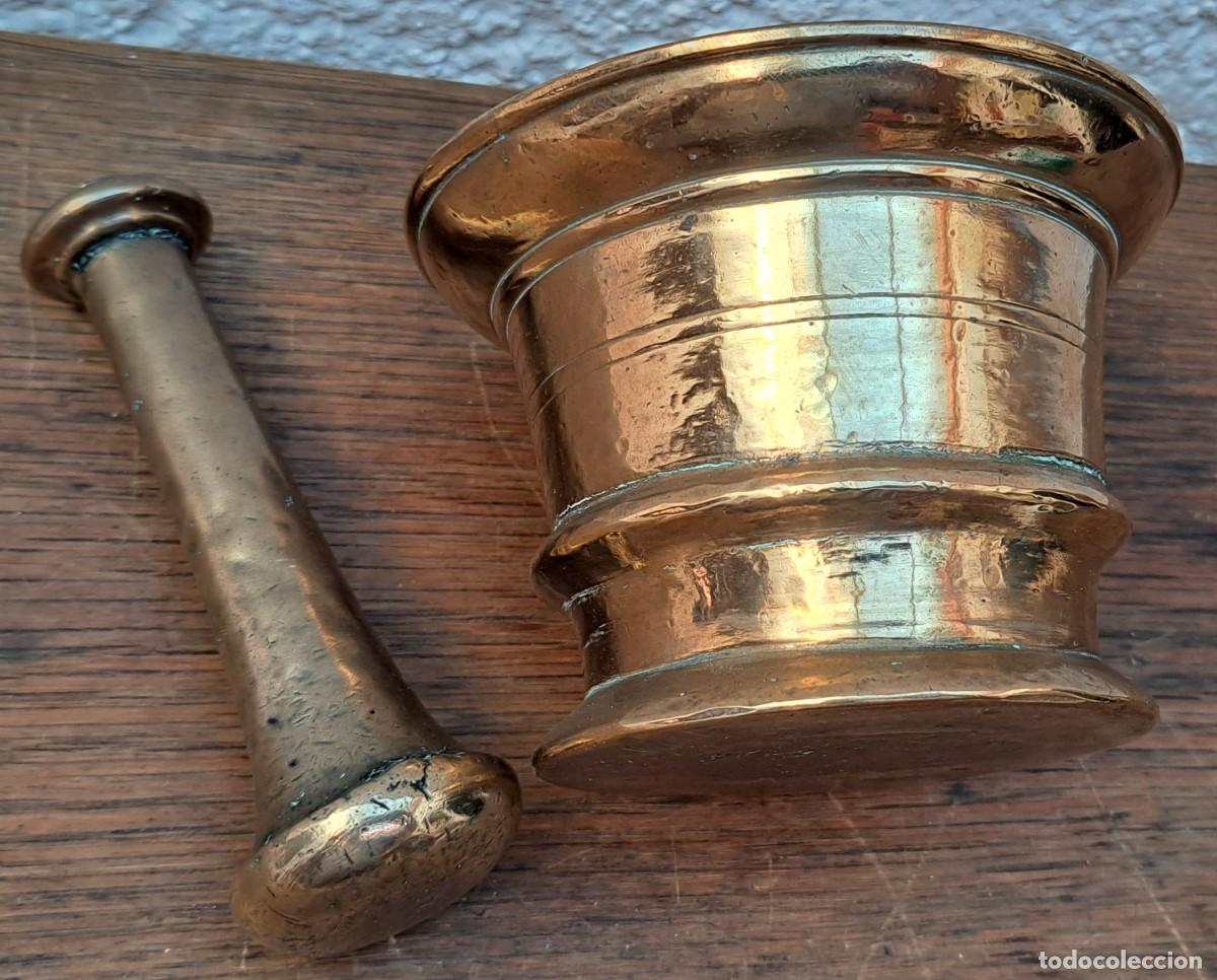 Antig&uuml;edades: Antiguo mortero de bronce, siglo XIX - Foto 4