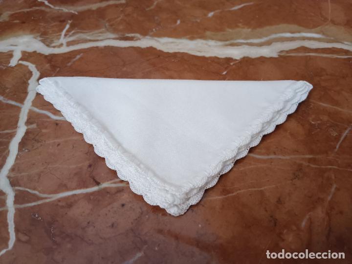 antiguo pañuelo de algodón blanco de señora pun - Comprar
