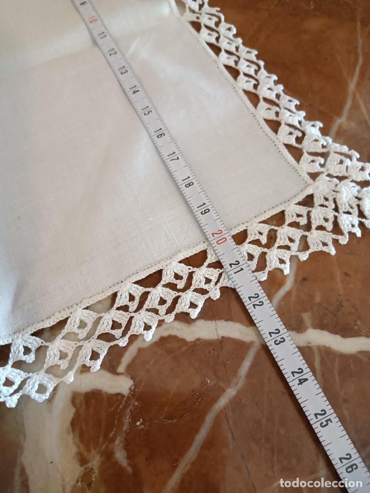 antiguo pañuelo de algodón blanco de señora pun - Comprar