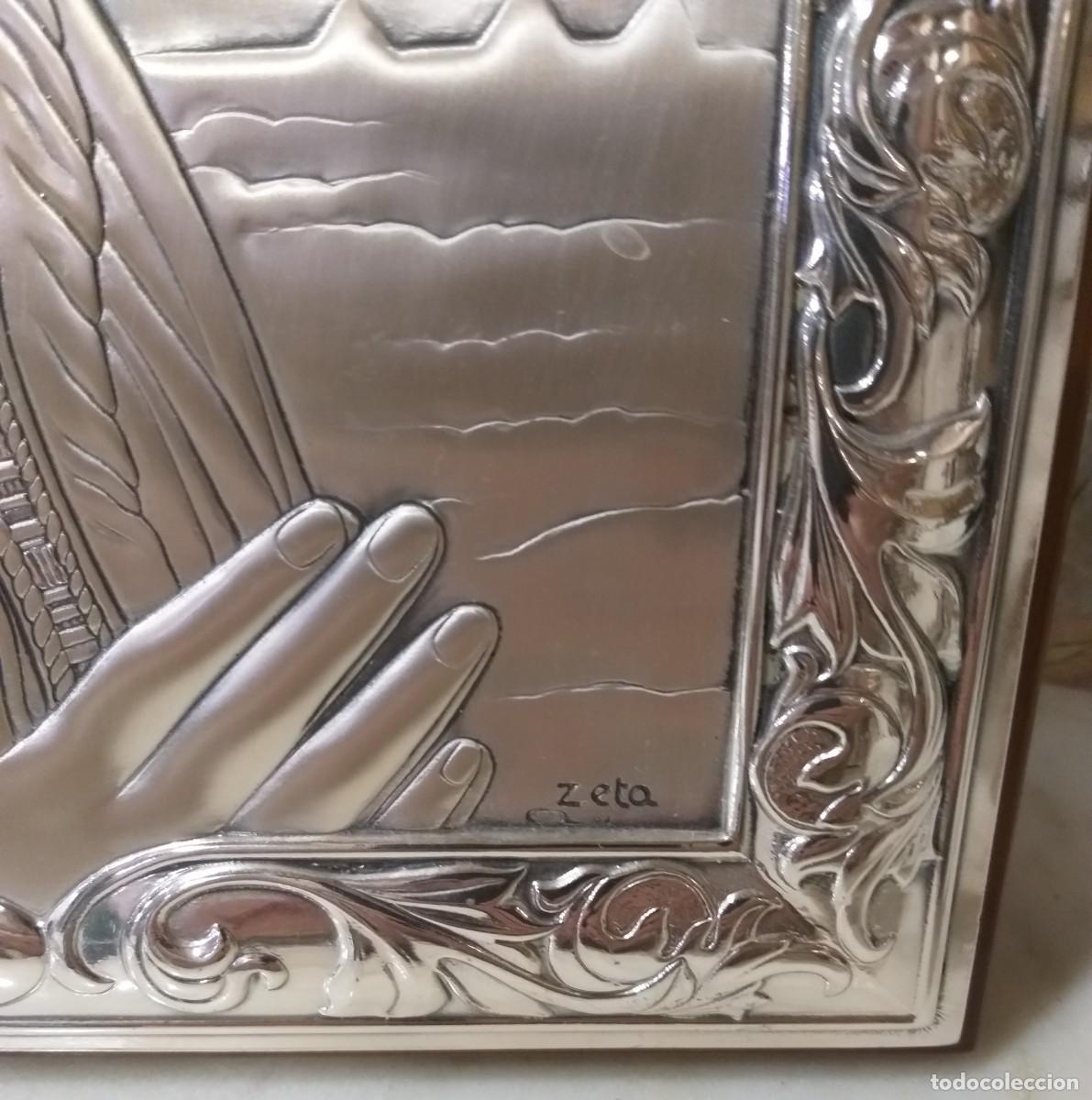 Antig&uuml;edades: CUADRO CON RELIEVES Y MARCO EN PLATA DE 925 - Foto 3