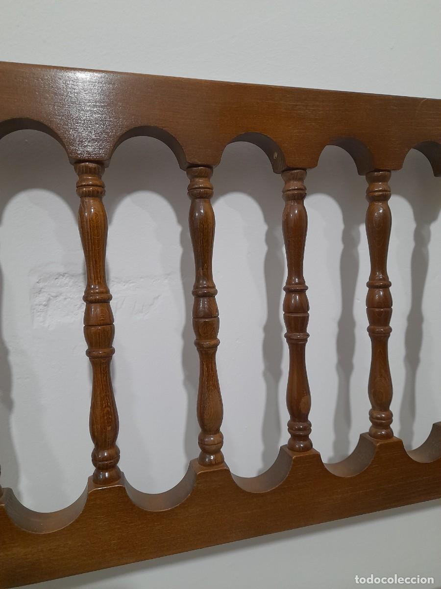 Antig&uuml;edades: Cabecero y pie de cama de madera torneada - Foto 5