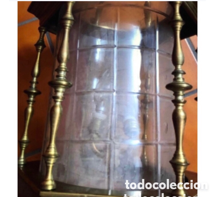 Antig&uuml;edades: Espectacular farol de bronce macizo con cristal tallado - Foto 7