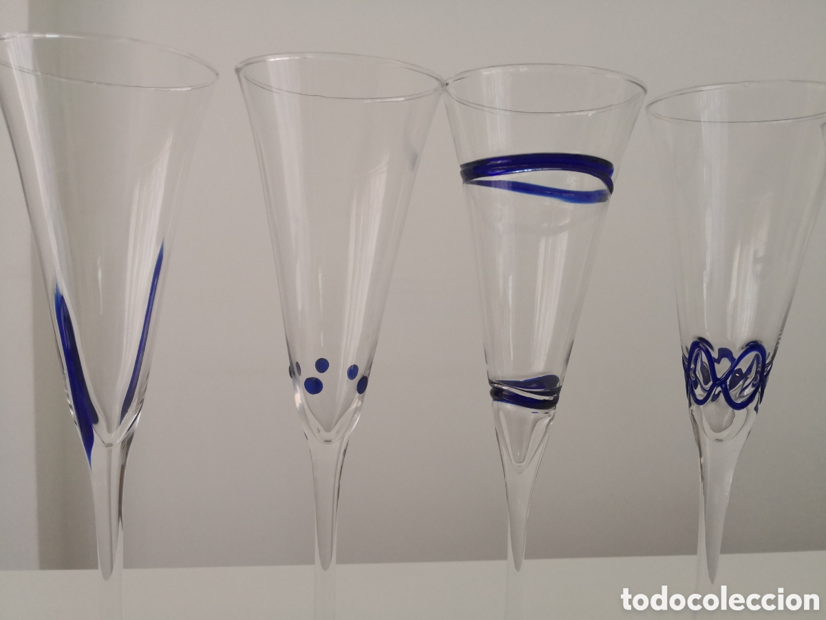 Antig&uuml;edades: Copas flauta vintage para champ&aacute;n - Foto 2