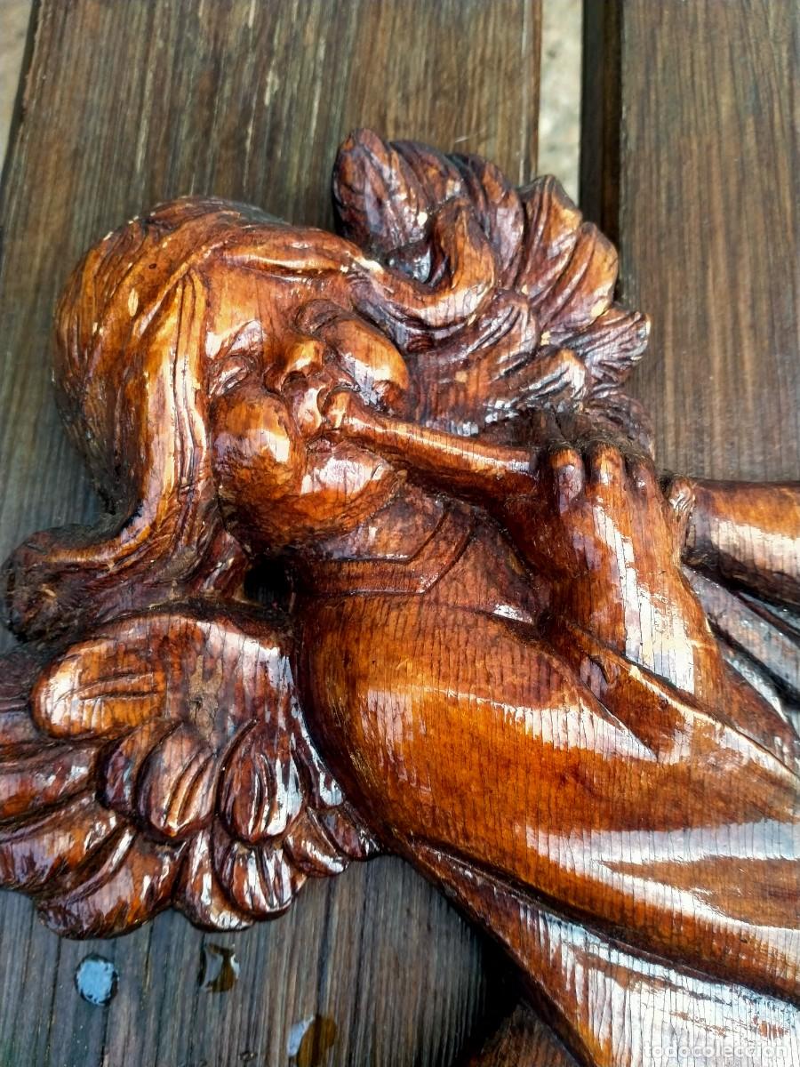 Antig&uuml;edades: &Aacute;NGEL DE MADERA QUERUBIN - Foto 2