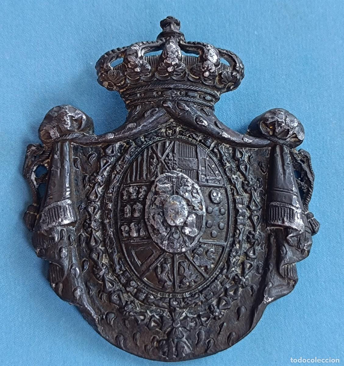 Antig&uuml;edades: ESCUDO DE ARMAS DE ALFONSO XIII - Foto 1