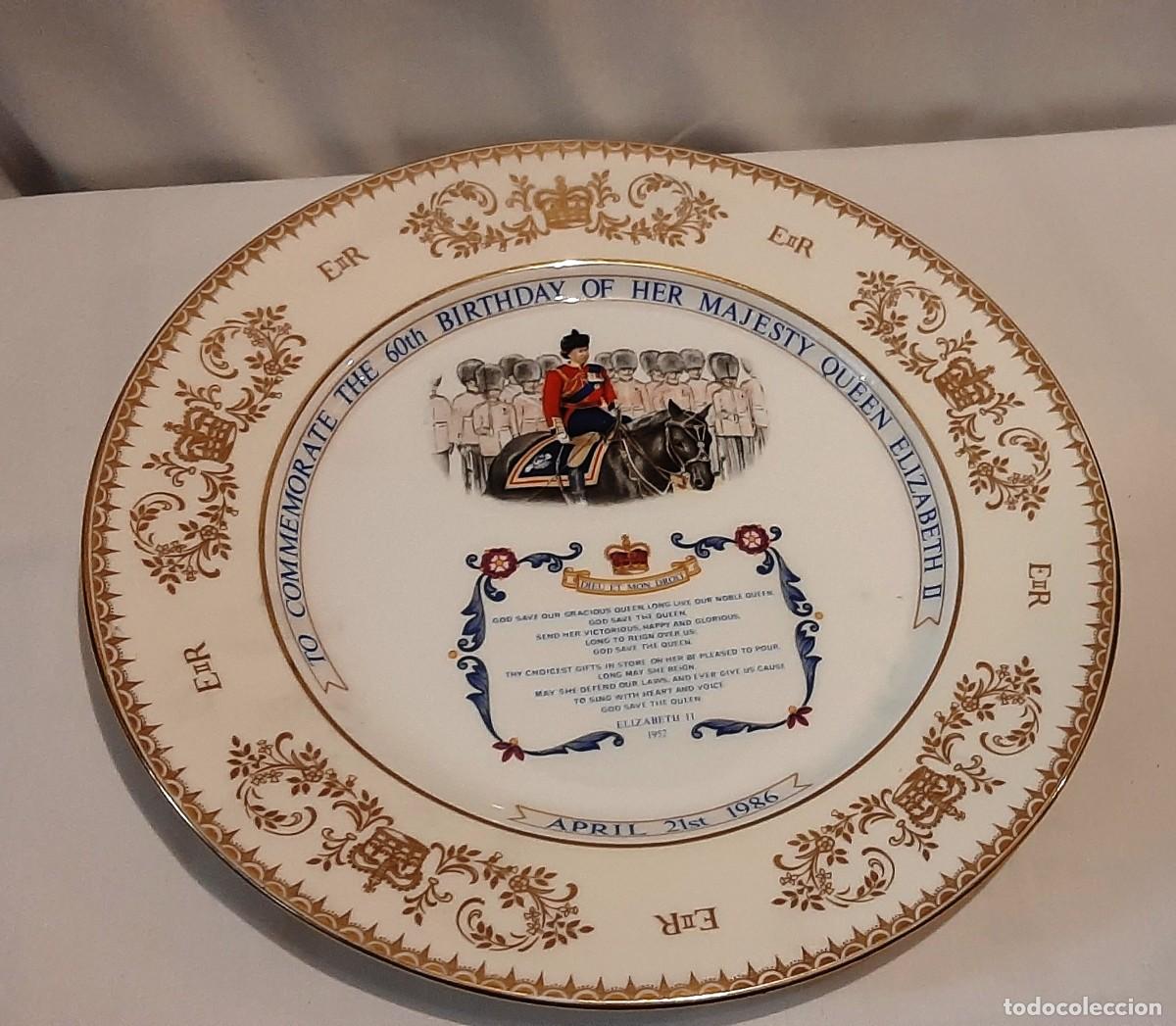 Antig&uuml;edades: Plato 60 cumplea&ntilde;os Isabel II - Foto 1