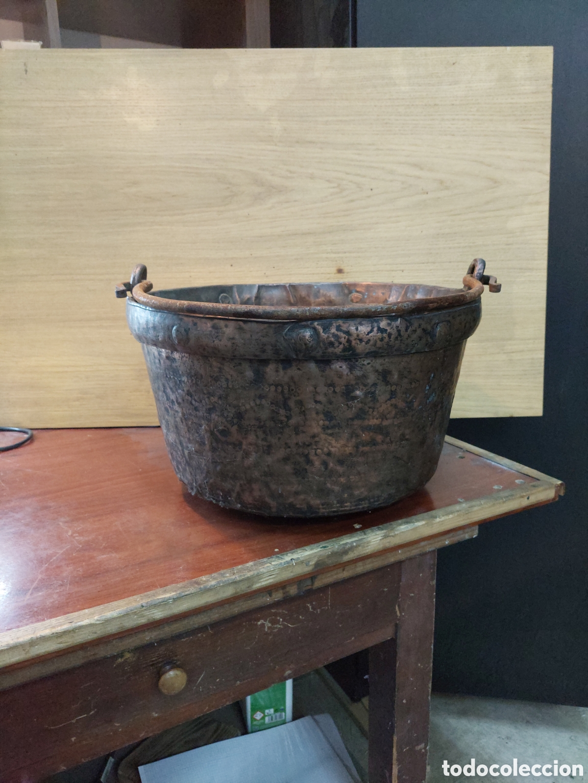 Antig&uuml;edades: Pote de cobre grande. - Foto 1
