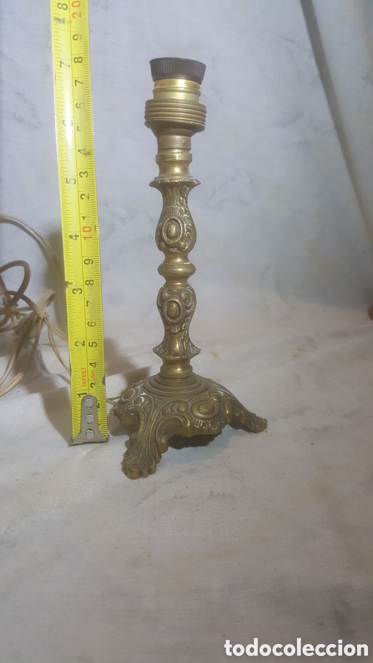 Antig&uuml;edades: ANTIGUO CANDELABRO DE BRONCE/LAT&Oacute;N - Foto 2