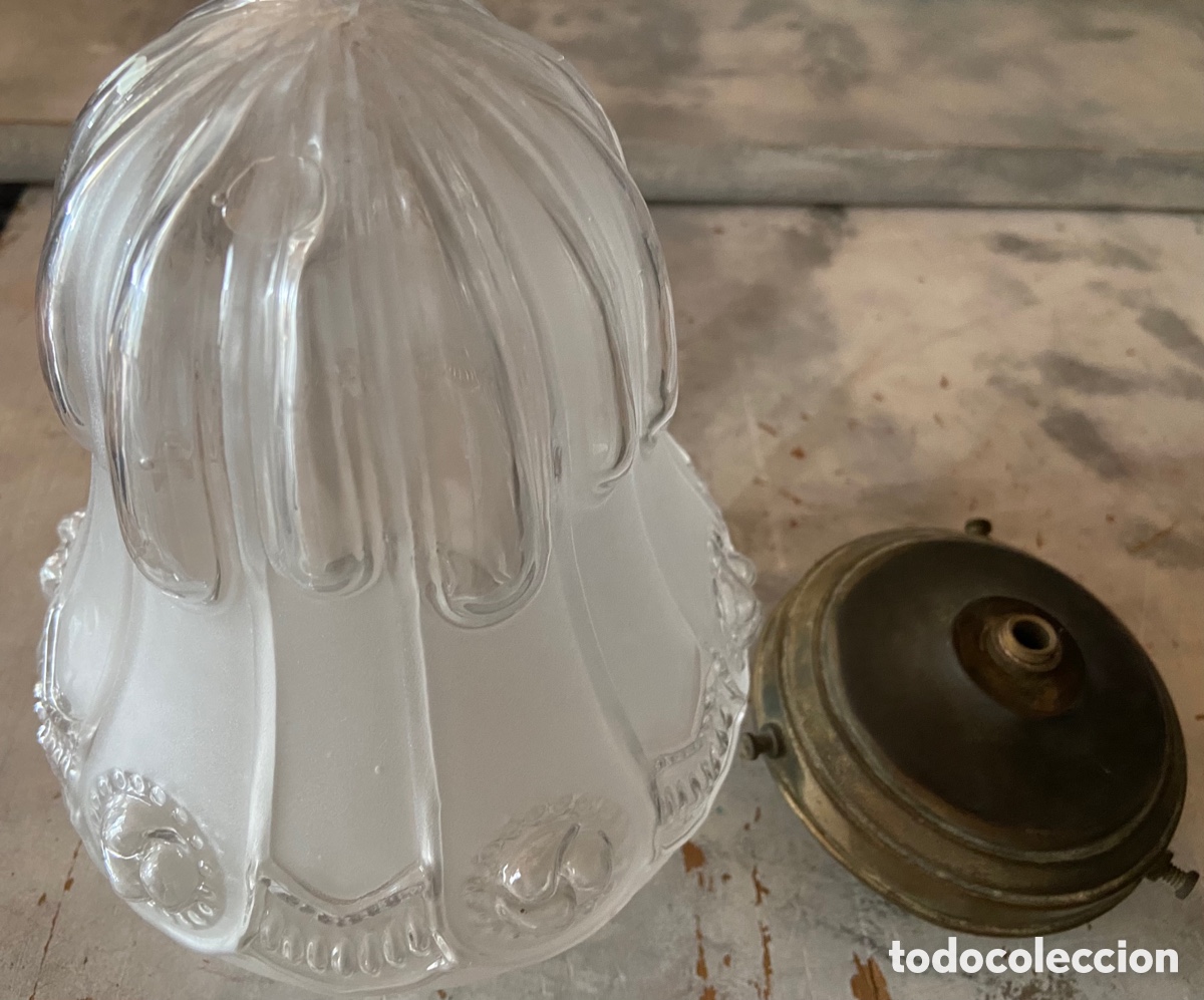 Antig&uuml;edades: TULIPA TECHO, L&Aacute;MPARA ANTIGUA - Foto 2