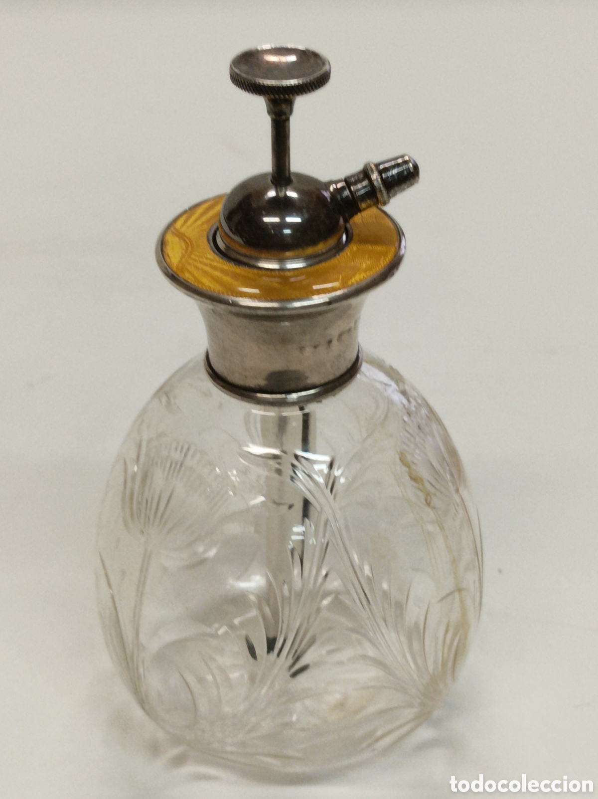 Antig&uuml;edades: Perfumero cristal plata - Foto 2