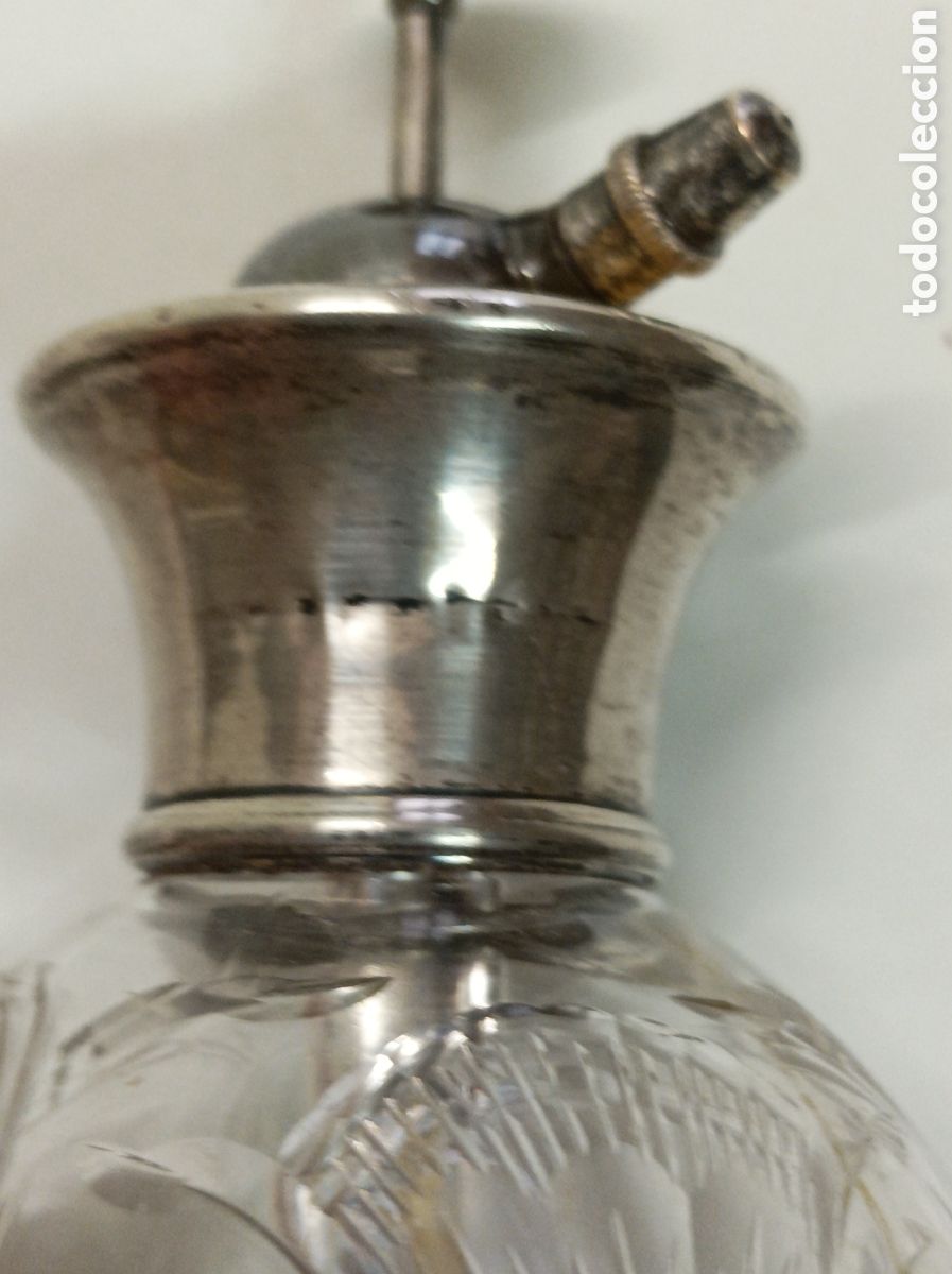 Antig&uuml;edades: Perfumero cristal plata - Foto 7