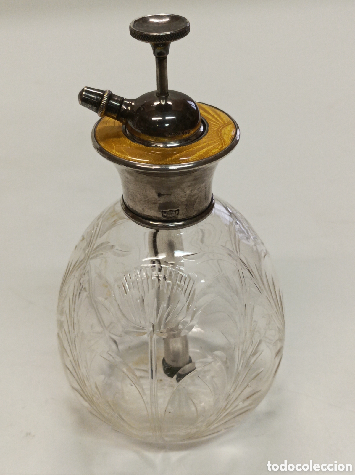 Antig&uuml;edades: Perfumero cristal plata - Foto 1