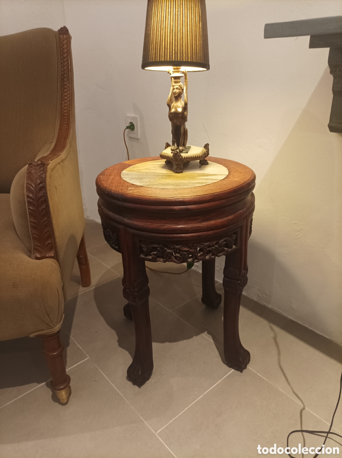Antig&uuml;edades: Mesa auxiliar china - Foto 2