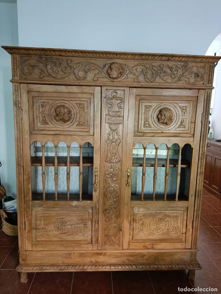 Antig&uuml;edades: LIBRERIA MUEBLE DESPACHO RENACIMIENTO ESPA&Ntilde;OL TRANSFORMADA RESTAURADA - Foto 2
