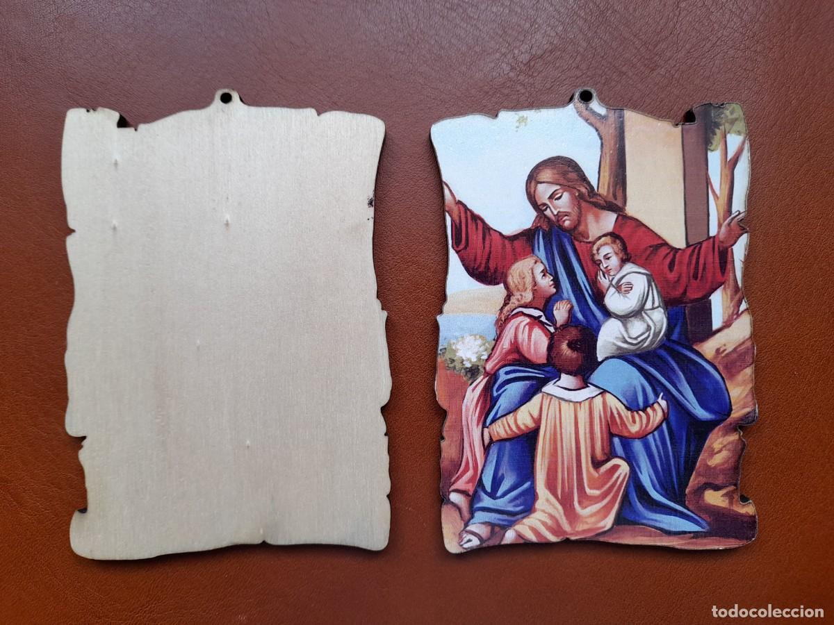 Antig&uuml;edades: Tablilla de madera con imagen de Jes&uacute;s - Foto 1