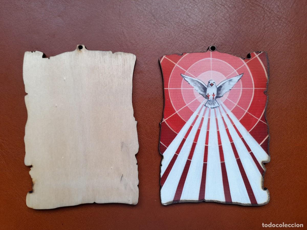 Antig&uuml;edades: Tablilla de madera con imagen del Esp&iacute;ritu Santo - Foto 1