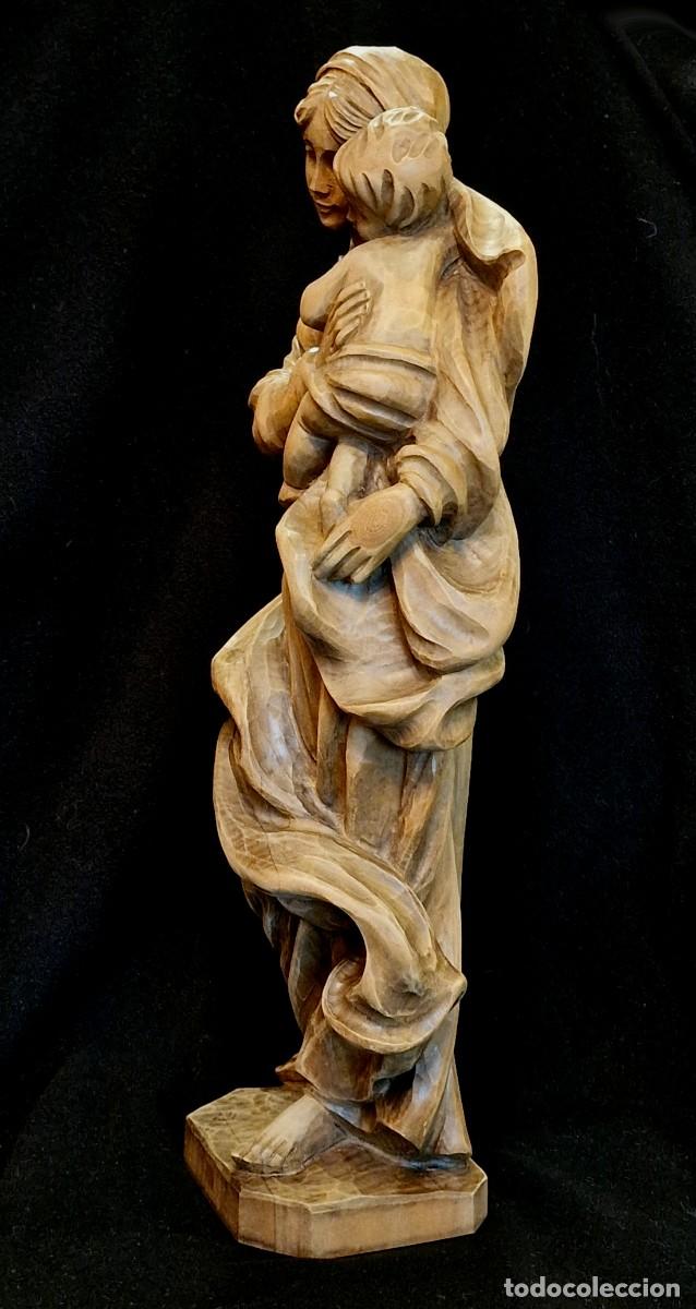 Antig&uuml;edades: VIRGEN CON NI&Ntilde;O TALLA MADERA MACIZA - Foto 6